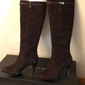 Tahari Chocolate Suede Boots